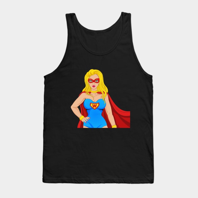 Super Hero Woman Tank Top by Mako Design 